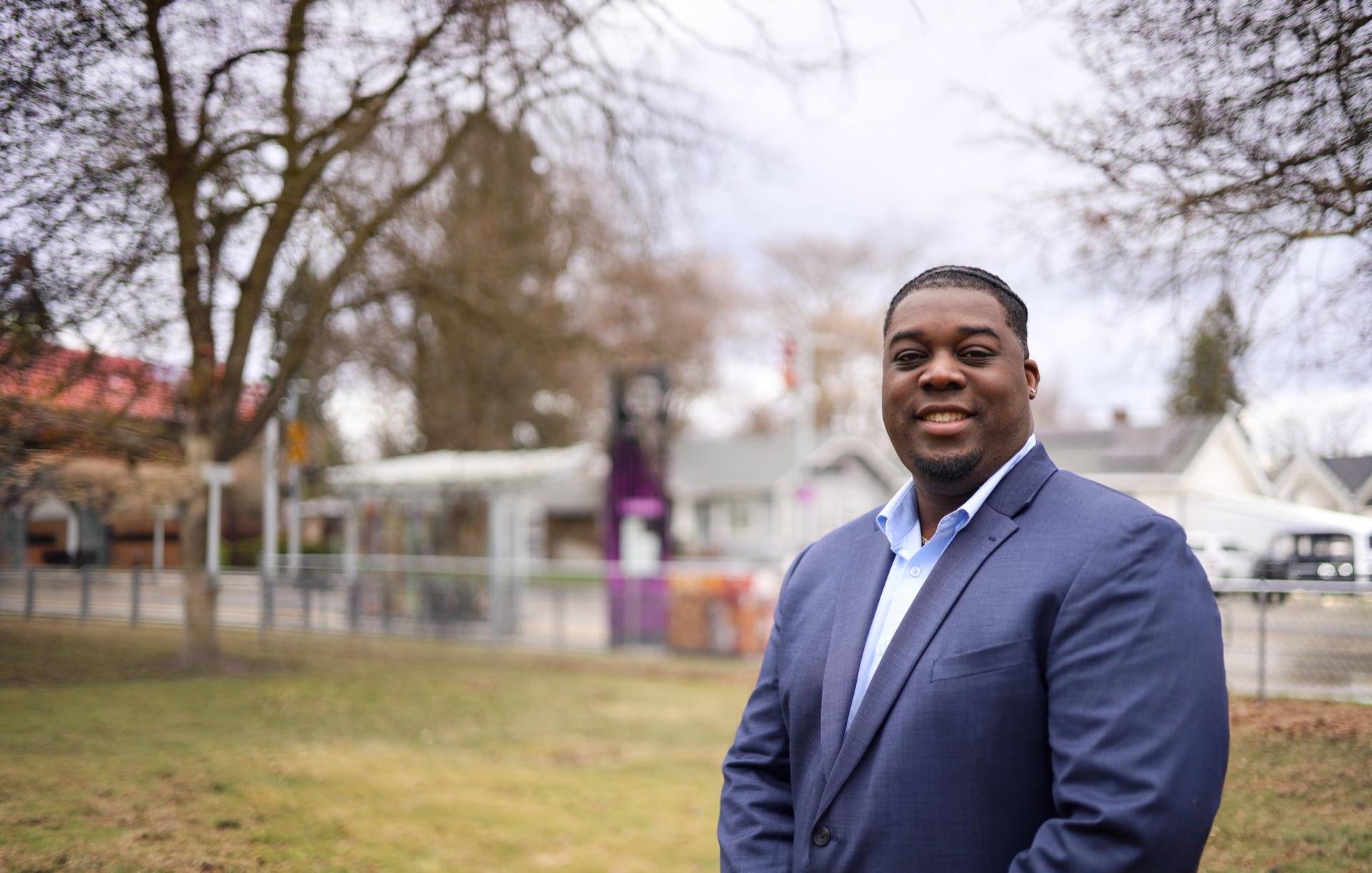 Luc Jasmin in a Spokane neighborhood